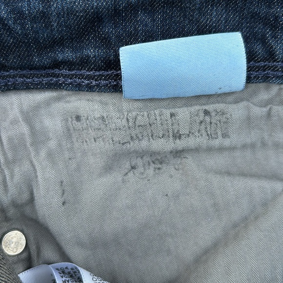 Levi’s 28 Dark Blue Denim Jeans Snap Back Pockets Irregular 28/34 26x34 Waist 30 - Picture 13 of 16